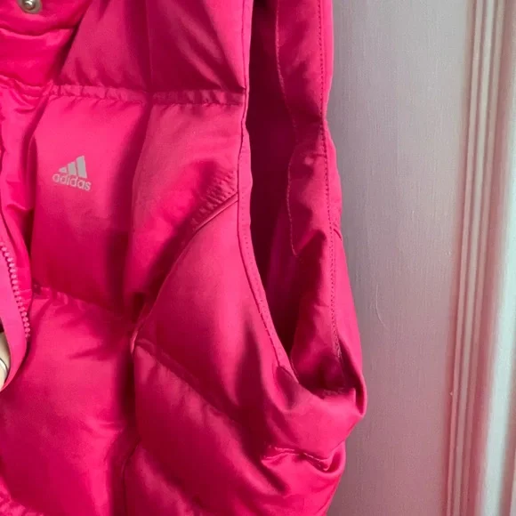 (NEW)adidas Hot Pink Down Puffer Vest - Picture 14 of 16